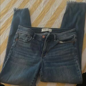 Abercrombie & Fitch Blue Ankle Cropped Jeans